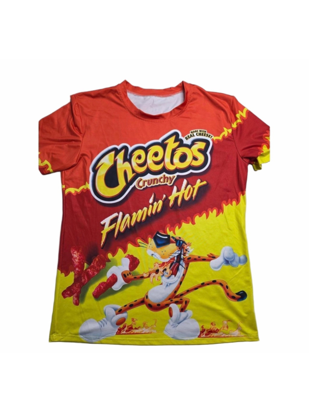 Cheetos Flamin' Hot Graphic T-Shirt Size S Red Yellow